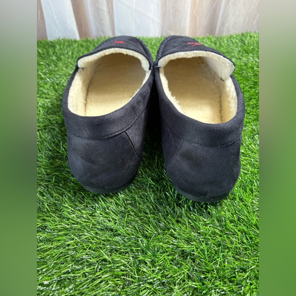 Polo Ralph Lauren Moccasin Slippers-Size:12-Color: Blue with Red Logo-Preowned - Picture 3 of 8
